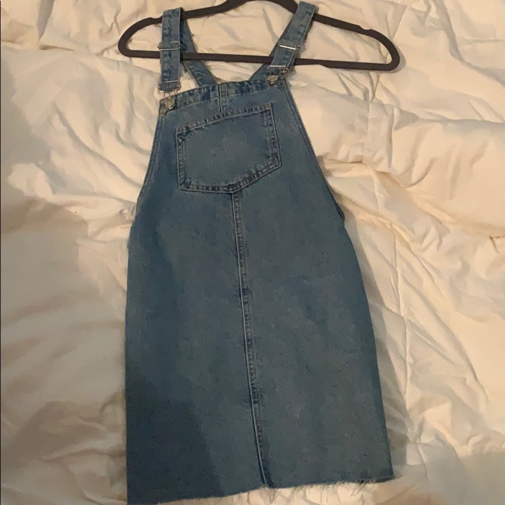 Denim overall dress